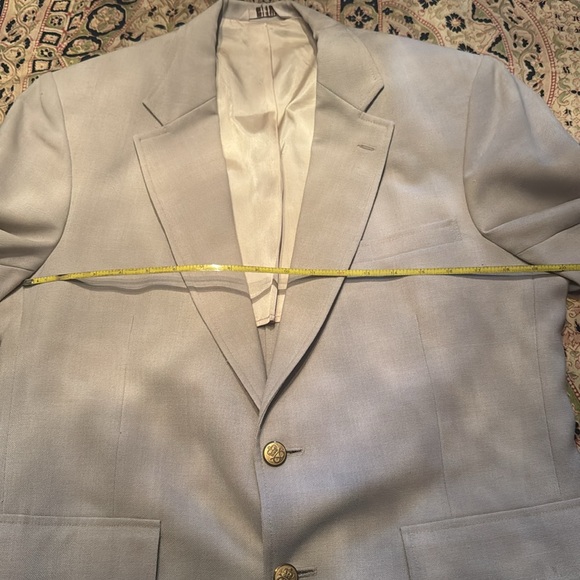 Stafford Cream 2 Button Blazer 42R - Picture 10 of 12